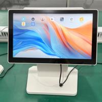 Système de point de vente Android tout-en-un à écran tactile, processeur RK3568 RK3576 RK3588, 4G 64G, écran unique, couleur blanche