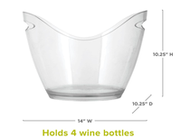 Offre Spéciale Chill Seau à glace transparent Baignoires de fête pour boissons champagne Vin Bière Soda Seau à glace en acrylique