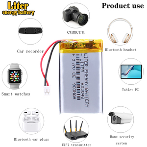 Batería de Litio Recargable de 3.7V, Batería de Polímero de Litio 603048 de 900mAh para Proyector, con Conector PH de 2 Pines y 2.0mm - Product Image 2