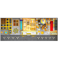 Maison de jeu scolaire pour enfants ALITA en acier galvanisé multi-matériaux et mousse, pour usage commercial intérieur, taille personnalisée, 200 personnes