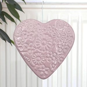 Humidificateurs de radiateur en céramique en forme de cœur, lot de 4 avec crochet 13x3,5x13cm - Product Image 6