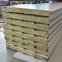 Panneau sandwich en laine de roche ignifuge et isolant thermiquement, haute densité, pour la construction de salles blanches