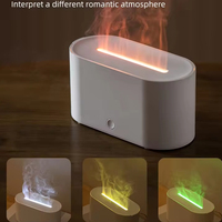 Mini humidificateur d'air à ultrasons de bureau simulant le diffuseur d'arôme d'huile essentielle de flamme 7 couleurs a mené la machine de diffuseur de lumière