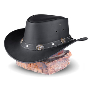 Sombreros de Vaquero de Cuero Genuino Estilo Occidental Totalmente Personalizados, Sombrero de Vaquero Vintage de Primera Calidad, Sombreros de Vaquero Occidentales de Marca Privada - Product Image 3