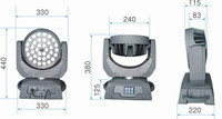 Zoom 36X18w RGBWA UV 6 en 1 LED Wash Strobe Circle Effect Moving Head Light DMX512 DJ Disco Club Wedding Stage Light