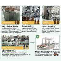 Botol Tetes Kaca Plastik untuk Tincture Minyak Atsiri Konsentrat Penuh Otomatis Presisi Tinggi