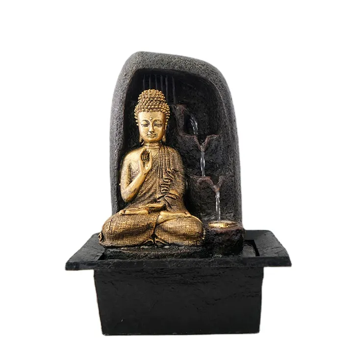 Hot Selling Indian Buddha Harz Brunnen Wasser Luftbe feuchter Tischplatte Dekoration Home Decoration