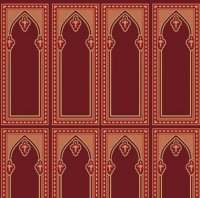 Tapis de mosquée personnalisé en polyester, classe B1, ignifuge, noué à la main, à poils longs, pour hôtel, hall, couloir commercial