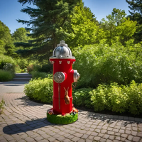 Statue de chien de bouche d'incendie en résine Design réaliste et art sur le thème des animaux de compagnie Ornement extérieur de jardin moderne Cadeau d'affaires