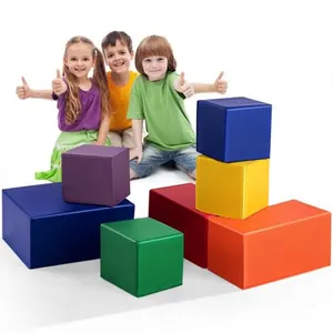 Blocs de jeu souples éducatifs pour bébé, en cuir Pu, blocs souples pour enfants, jouets en mousse pour bébés
