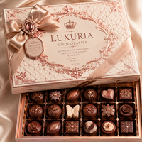 Artisan Chocolate Treasures Signature Collection Maßgefertigte Recycelbare Kunstpapier-Geschenkbox Hochglanzlaminierung Fuliter Marke