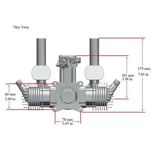 RCGF毒刺70CC双二冲程发动机遥控飞机发动机用遥控模型汽油发动机 - Product Image 2