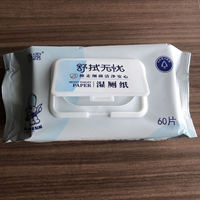 100% lingettes féminines Spunlace biodégradables jetables OEM papier toilette humide pour les femmes