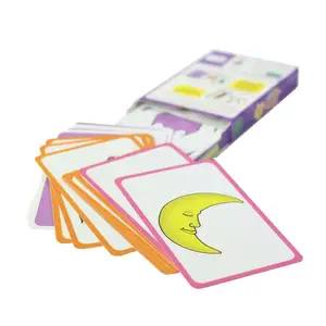 Tarjetas Flash de idioma de estudio de alta calidad personalizadas, tarjeta de aprendizaje de papel de impresión con caja personalizada