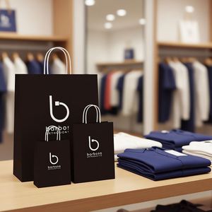 Bolsas de Compra de Papel Kraft con Logotipo Personalizado al por Mayor, Bolsas de Regalo Ecológicas Reciclables con Asas para Envasado de Alimentos al por Menor - Product Image 2