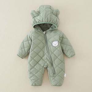 One Piece Infant Baby <b>Snowsuit</b> Cartoon Bear Warm Hooded Romper Fuzzy Outwear Newborn Girls Boys Winter Fleece Jumpsuit - Product Image 2