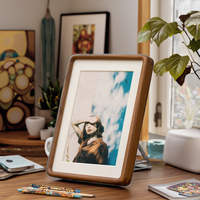 Cadre photo en bois de noyer noir de taille A2 avec des accents de cuivre imprimés UV 4x6 cadre photo en bois bricolage pour la maison forte demande