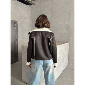 เสื้อโค้ทขนสัตว์กำมะหยี่แบบขายส่ง ขนมิงค์และขนกระต่าย บุด้วยใยฝ้าย ทอพิมพ์ลาย ปิดซิป ผ่านกระบวนการผลิตแบบดิบ - Product Image 1