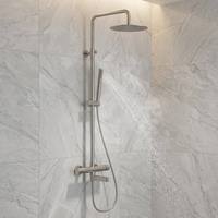 Système de douche et bain sans plomb en gros pour usine, avec bec de baignoire, ensemble de douche pluie mural, robinet de baignoire en acier inoxydable