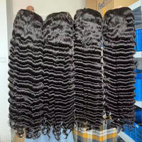 Peluca de Cabello Peruano de 40 Pulgadas de Largo, Peluca de Cabello Brasileño con Ondas Profundas, Sin Pegamento, para Cabello Humano Virgen, 250% de Densidad, Proveedor de Alibaba