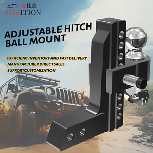 AMBITION Nueva Condición 6 "8" 10 "Enganche de <span class=keywords><strong>remolque</strong></span> ajustable de aluminio Bloqueo de suspensión de <span class=keywords><strong>remolque</strong></span> Enganche de montaje de <span class=keywords><strong>bola</strong></span> ajustable - Product Image 4