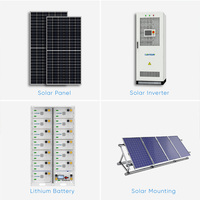 Système solaire hybride personnalisé Lovsun 50 kW 100 kW 150 kW 3 phases 380 V 50 Hz, système de stockage d'énergie solaire incluant des batteries de 208 kWh