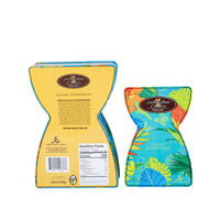 Boîte à bonbons écologique carrée à couvercle rabattable, boîte à chewing-gum recyclable, emballage métallique personnalisé en couleur, boîtes métalliques pour chocolat et bonbons