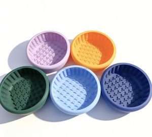 Mangkuk Makan Hewan Peliharaan Varywell Custom Logo 14cm 17cm Baby <span class=keywords><strong>Blue</strong></span> Honeycomb <span class=keywords><strong>Dog</strong></span> Frozen Lick Pot Raised Cat Elevated Slow Feed - Product Image 4