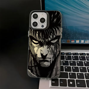 Coque de téléphone en TPU avec personnage d'anime <span class=keywords><strong>manga</strong></span> intense, peinture UV, noir mat, antichoc, anti-traces de doigts pour les modèles 17/16/15/14 - Product Image 2