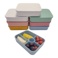 Boîtes à déjeuner réutilisables pour enfants micro-ondes cuisine Silicone étanche conservation des aliments frais boîte à Bento en Silicone pour adultes