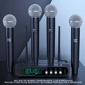 Système de microphone sans fil UHF professionnel 4 micros portatifs un récepteur pour mosquée conférence karaoké - Product Image 3