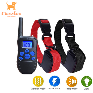 Wiederauf lad bares elektronisches Hunde halsband <span class=keywords><strong>300m</strong></span> wasserdichtes Stop Bark LCD-Display Fernbedienung für Shock Vibration Sound - Product Image 2