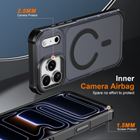 Nouvelle coque de téléphone en TPU+PC respectueuse de la peau pour iPhone 17 18 Pro Max, protection magnétique antichoc