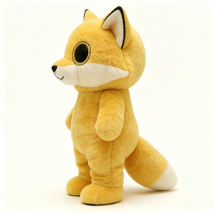 Mochila de Peluche de Zorro Amarillo Personalizada, Diseño de Ojos Grandes, Relleno de Algodón PP, Unisex, Talla 51cm-99cm - Product Image 3