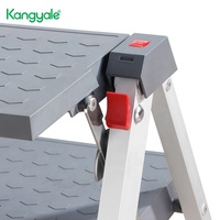 Escabeau Kangyale en aluminium multifonctionnel portable facile à ranger échelle pliante à 3 marches échelle de chaise
