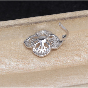 Pendentif en argent S925, herbe porte-bonheur, 9-10 mm, carré, accessoire de bricolage, boucle universelle, pendentif A6051, broches de mode, bijoux - Product Image 2