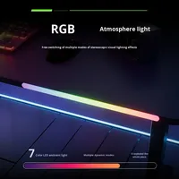 Bureau de jeu ergonomique intelligent électrique réglable confortable en gros, table d'ordinateur PC RGB