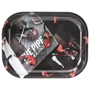 Futeng in Stock 18*14cm <b>Tin</b> Metal Rolling <b>Tray</b> Small Size Metal Rolling <b>Tray</b> Smoking Accessories Serving <b>Tray</b> Wholesale - Product Image 3