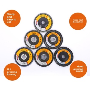 Disque de ponçage personnalisable en acier inoxydable et nylon de type 100, épaisseur 1,2 mm, avec revêtement métallique, support OEM, disque abrasif à sable rouge - Product Image 2