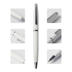 Bolígrafo Metálico de Primera Calidad con Impresión Blanca y Logotipo Personalizado - Product Image 4