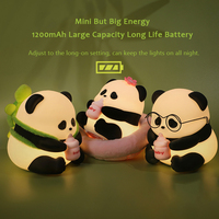 Haute qualité Kawaii Panda Led veilleuse Rechargeable Silicone veilleuse avec dessin animé conception mignon Animal veilleuse pour les enfants