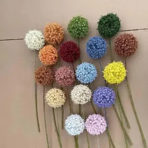 Fiori Artificiali per Decorazioni Matrimoniali, Sfere di Tarassaco in Plastica da 15cm, Fiori Decorativi a Forma di Cipolla - Product Image 2