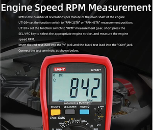 UT105 UNI-T + มัลติมิเตอร์ดิจิทัล RMS แบบเรียงอัตโนมัติสำหรับการวัดยานยนต์ที่มีความแม่นยำสูง - Product Image 5