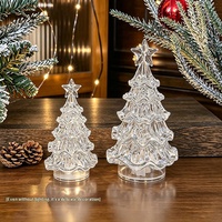 ML QBSDS-144 LED Leuchtender Fünf-Sterne-Weihnachtsbaum Nachtlicht Plastik-Dekoration Stimmungslicht Tischdekoration