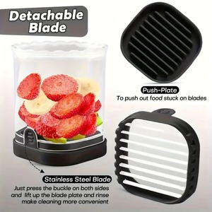 Cortador de Frutas y Verduras Rápido con Placa de Empuje, Cortador de Huevos, Fresas y Plátanos, Utensilio de Cocina para Preparar Ensaladas - Product Image 2