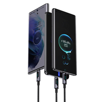 Kabel Data Pengisian Cepat USAMS SJ673 66W Tipe C dengan Lampu LED untuk iPhone 15