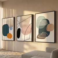 Décoration murale encadrée, art abstrait, art linéaire, impression sur toile, peinture sur toile