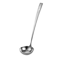 Cuillère de service en acier inoxydable 304 martelé, résistante à la chaleur, pour fondue, épaisse, pour hôtel et usage domestique, grande cuillère à soupe, ustensile de cuisine