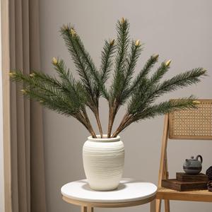 Branches de pin artificielles Meng Jie avec cônes, fleurs pour vase, décoration intérieure, arrangements au sol, plastique PVC, intérieur/extérieur - Product Image 4