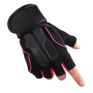 Fitness Gloves <b>Half</b> Finger Breathable Non <b>Slip</b> Adjustable Wrist Strap For Gym Cycling Weight Lifting Unisex - Product Image 2
